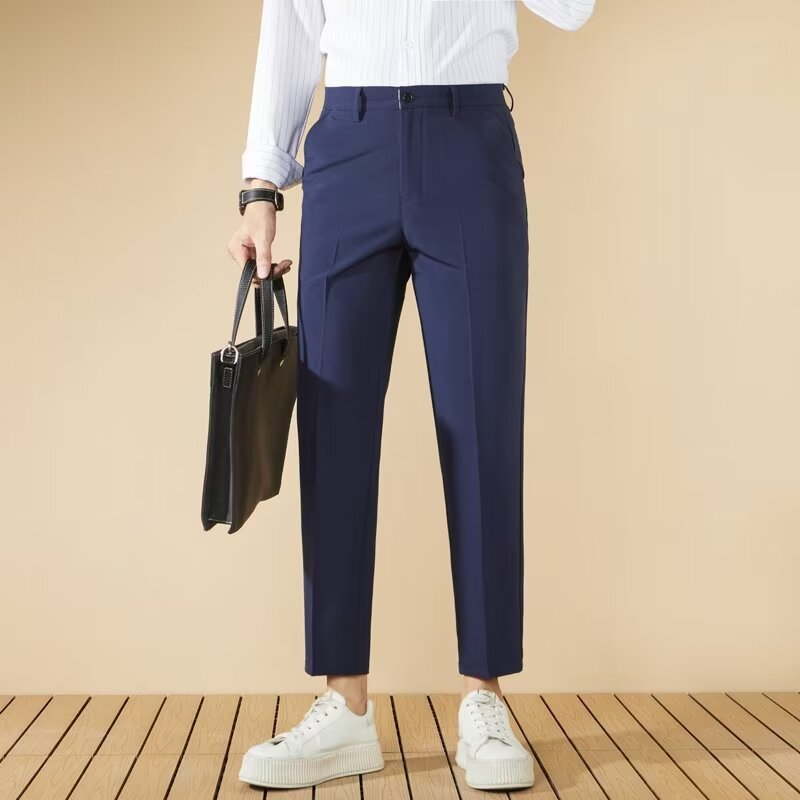Business Gentleman Straight Casual Cropped Pants Fall