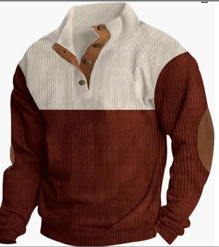 Men's Casual Printed Pullover Sweatshirt Knitwear