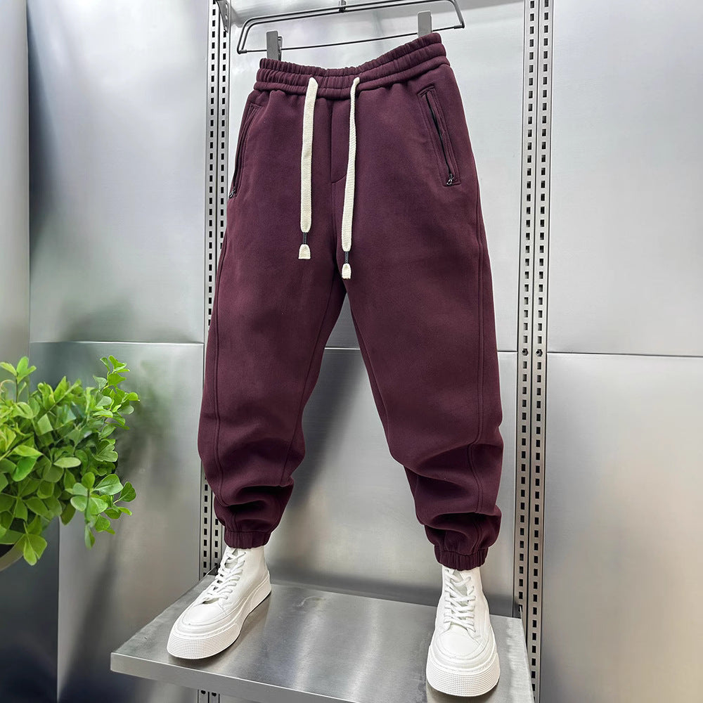 Summer Men's Pocket Zipper Ankle-tied Track Sweatpants