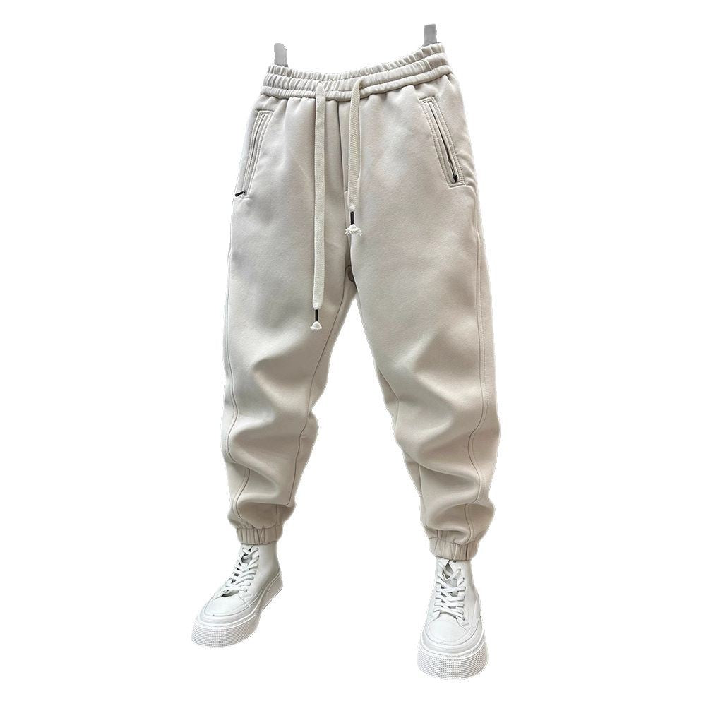 Summer Men's Pocket Zipper Ankle-tied Track Sweatpants