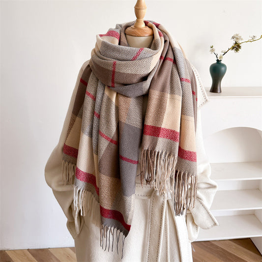 Unisex Autumn And Winter All-matching Tassel Scarf
