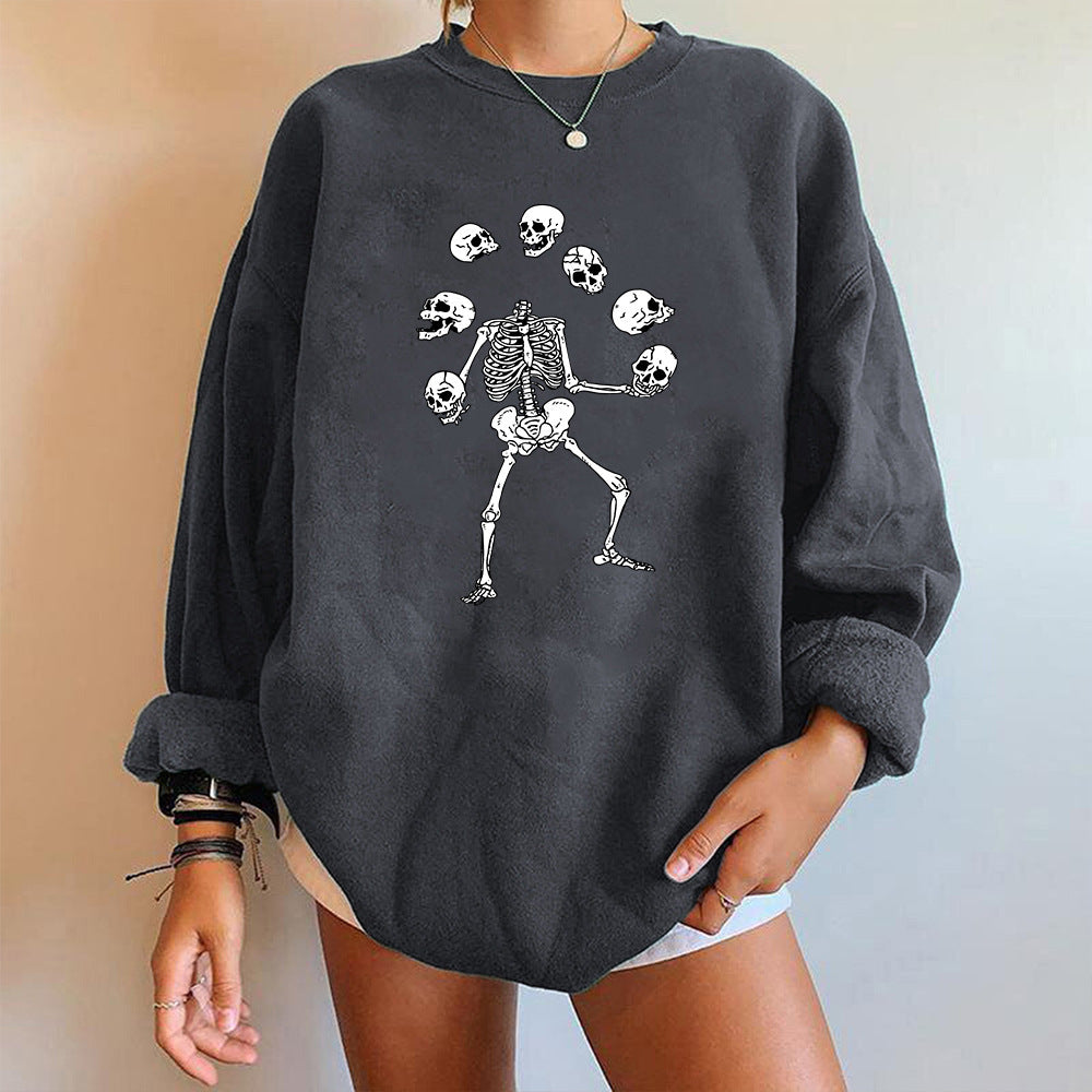 Women's Loose Casual Halloween Creative Printing Top