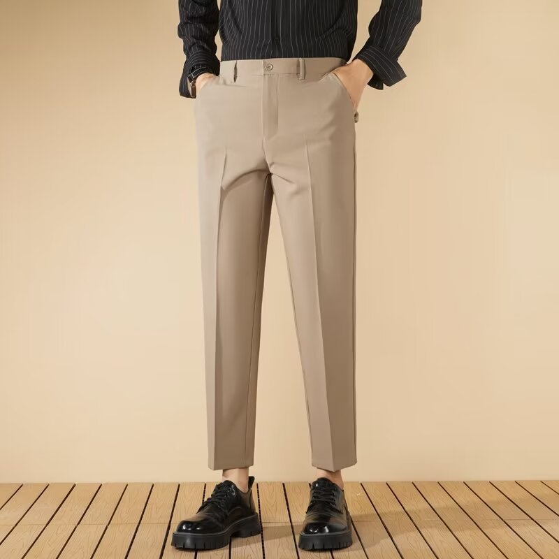 Business Gentleman Straight Casual Cropped Pants Fall