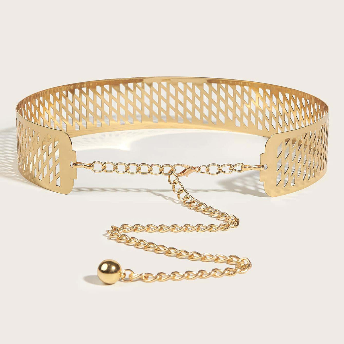 Iron Waist Seal Golden Lantern Head Punching Net Flower Iron Waist Ring