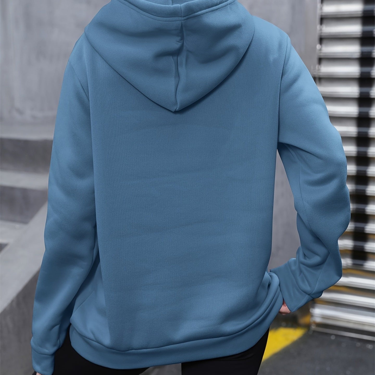 Butterfly Self-printed Drawstring Sweatshirt Female