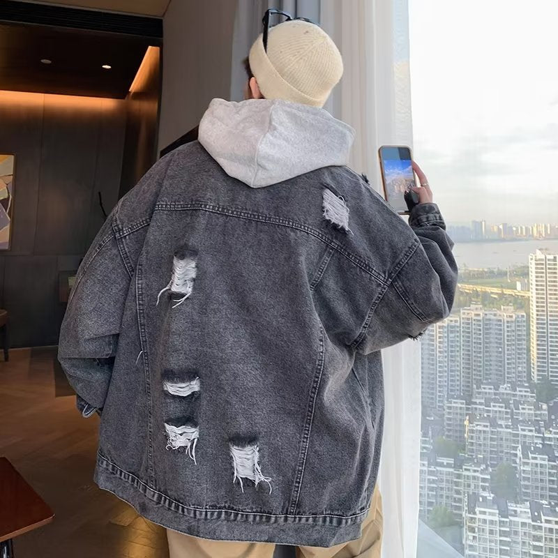 Casual Jacket Retro Loose Pu Handsome Top