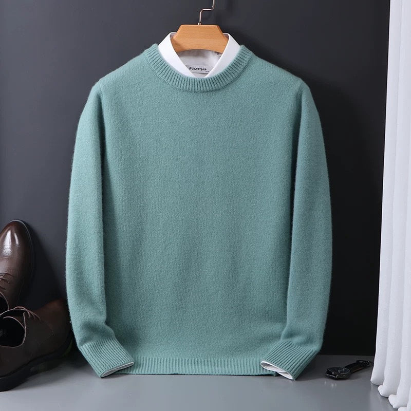 Round Neck Sweater Loose Oversized Knit Sweater