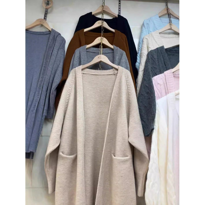 Women's French-style Mid-length Knitted Cardigan