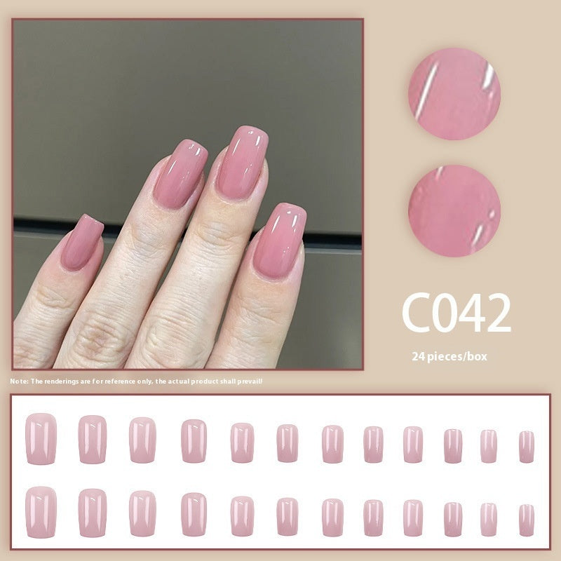 Pure Color Simple Nail Tips Advanced Sense