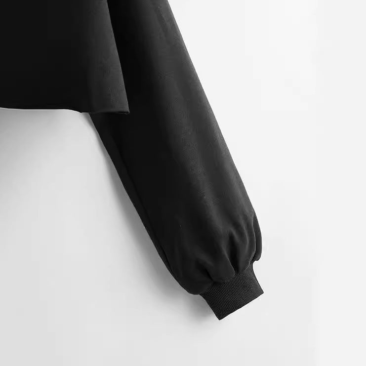 Women's Autumn And Winter New Solid Color With Fur Loose O-neck Short Sweater