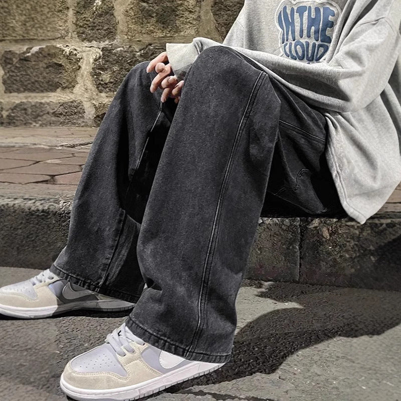 Men's Straight Loose American Design Jeans