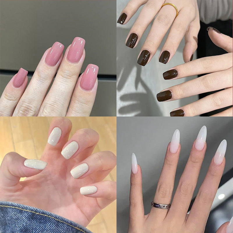 Pure Color Simple Nail Tips Advanced Sense
