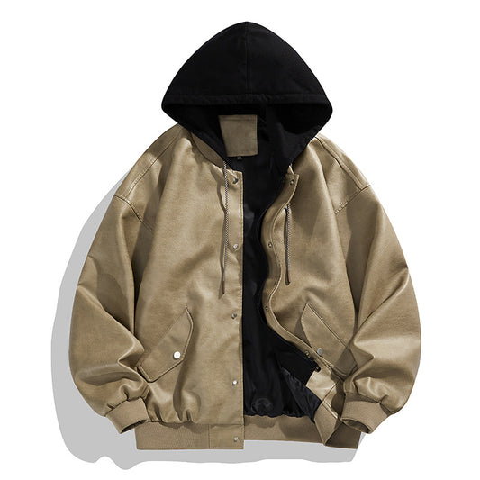 High Street Cool Retro Leather Jacket For Men