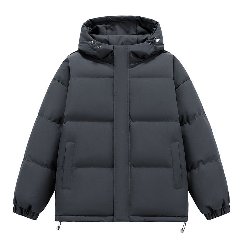 Down Cotton-padded Jacket Men's Loose And Warm Hooded Bread Coat