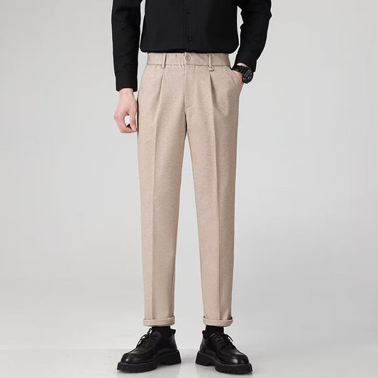 Fashion Suit Pants Men's Versatile Business Draped Casual Pants Trendy Straight